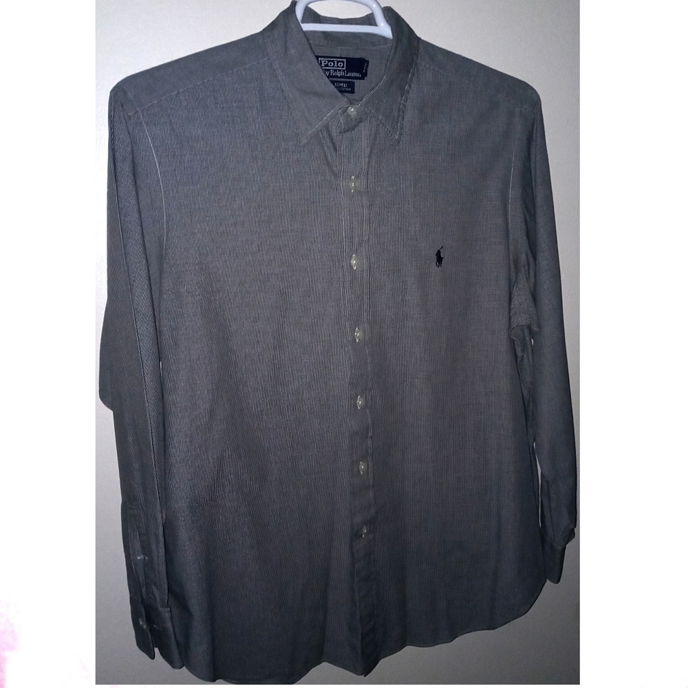 Polo by Ralph Lauren Men's Gray Button-Down Shirt